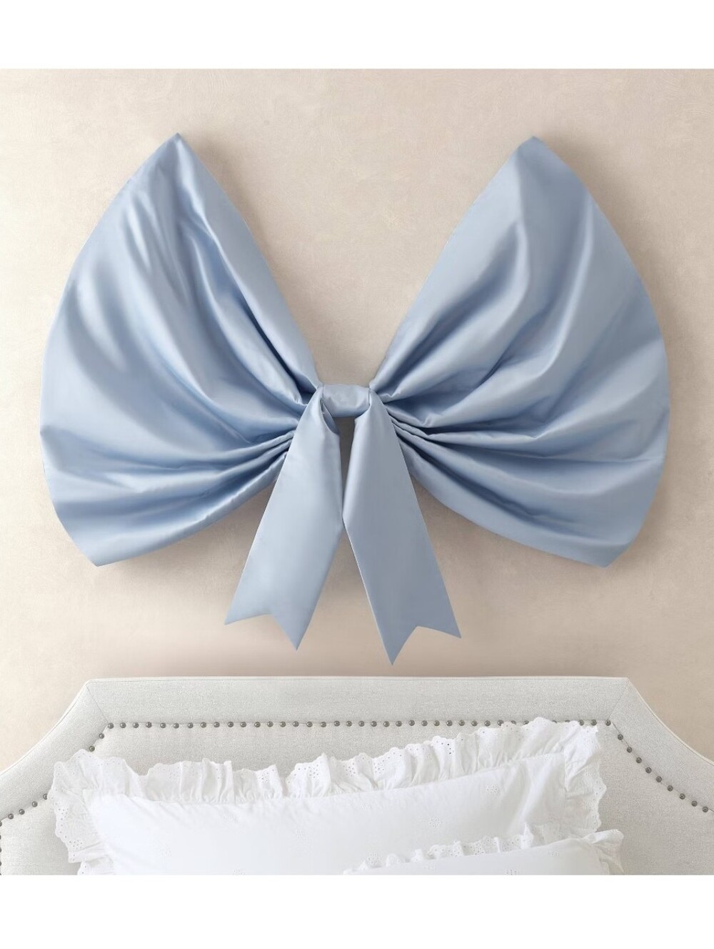 Makers Collective NWT 57" Decorative Satin Bow Wall Hanging In Blue